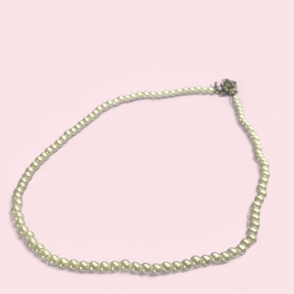 Delicate faux pearl choker necklace  Coquette fairycore romantic